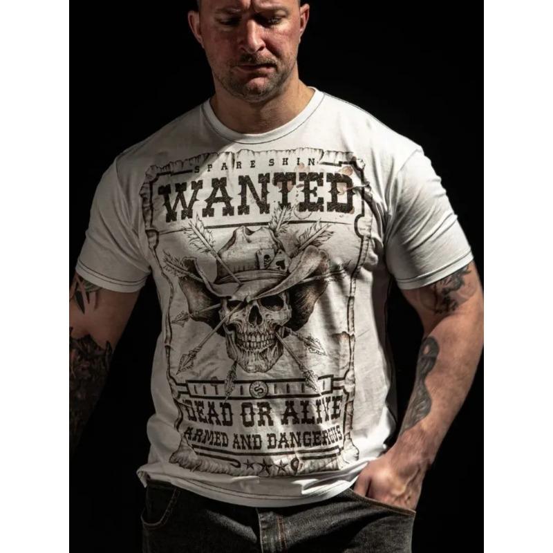 Summer Round Neck 3D Skeleton Print Top Fashionable Casual Short Sleeved Men's T-shirts