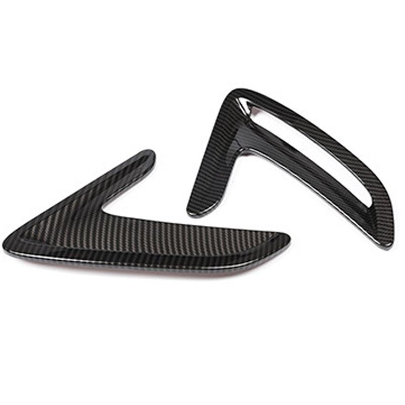 

Для BMW 3 GT F34 Chrome Gloss Black Car Side Vent Air Flow Fender Декоративная крышка колеса Наклейка на передний бампер