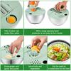 1 Pc Salad Spinner Stainless Steel/Plastic  Large Lettuce Washer Spinner with Blade Multi-functional Vegetable Dryer for Kitchen