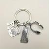 Musical Note Keychain: Zinc Alloy Laptop, Keyboard, Headphone Charm for Men - Stylish Car Pendant