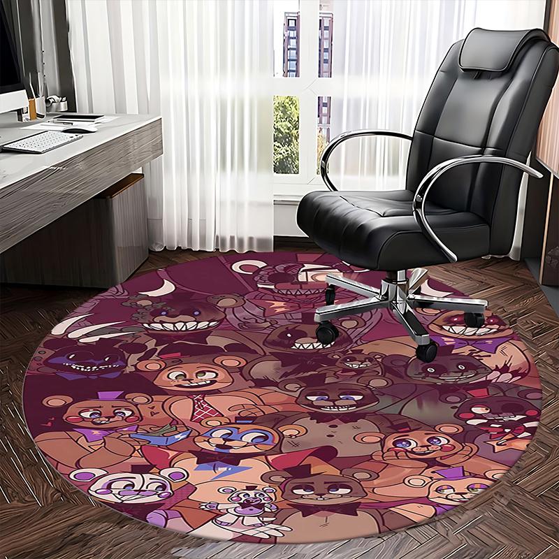 Five Nights at Freddy's,FNAF Chair mat Round Rug Office carpet, Non slip, Suitable for Living Rooms, Bedrooms,Decor1205876a