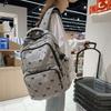 Three-Piece Bow Backpack Corduroy Backpack Student Schoolbag