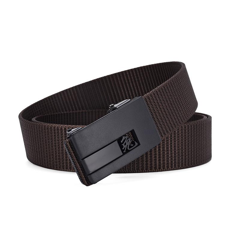 Zodiac Toothless Canvas Belt Simple Automatic Buckle Imitation Nylon Belt Casual Men'S Belt