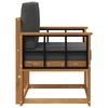 Outdoor Sofa Solid Acacia Wood and Polyester Natural
