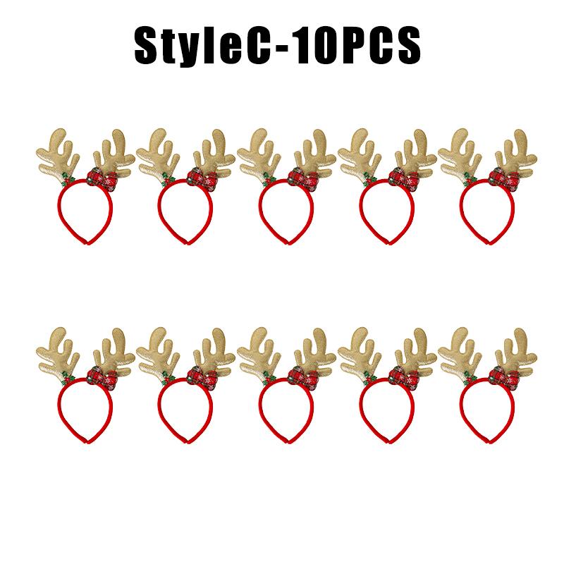 Christmas Reindeer Headband with Bow for Women Cute Cartoon Antlers Hair Clip Funny Photo Props Party Festival Decor Accessories