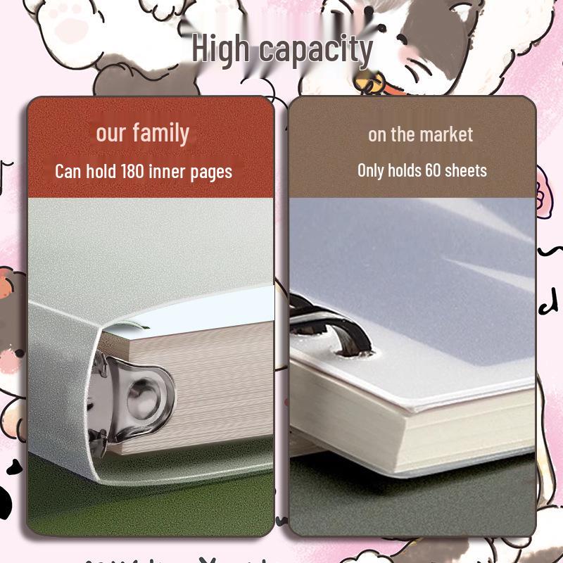 High Style Cute Animal Iron Hole Loose-Leaf B5 Student Notebook, Thickened