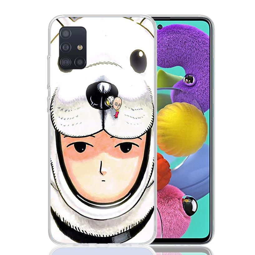 Anime 1 Punch Man Phone Case For Samsung Galaxy A52 A32 A22 A12 A02S A50S A30S A51 A31 AA71 Note 20 Ultra 10 S10 Plus Galaxy A51