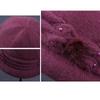 Hat Female Winter Elderly Rabbit Fur Knitted Warm Woolen Bowl Hat Thick Cotton Top Hat