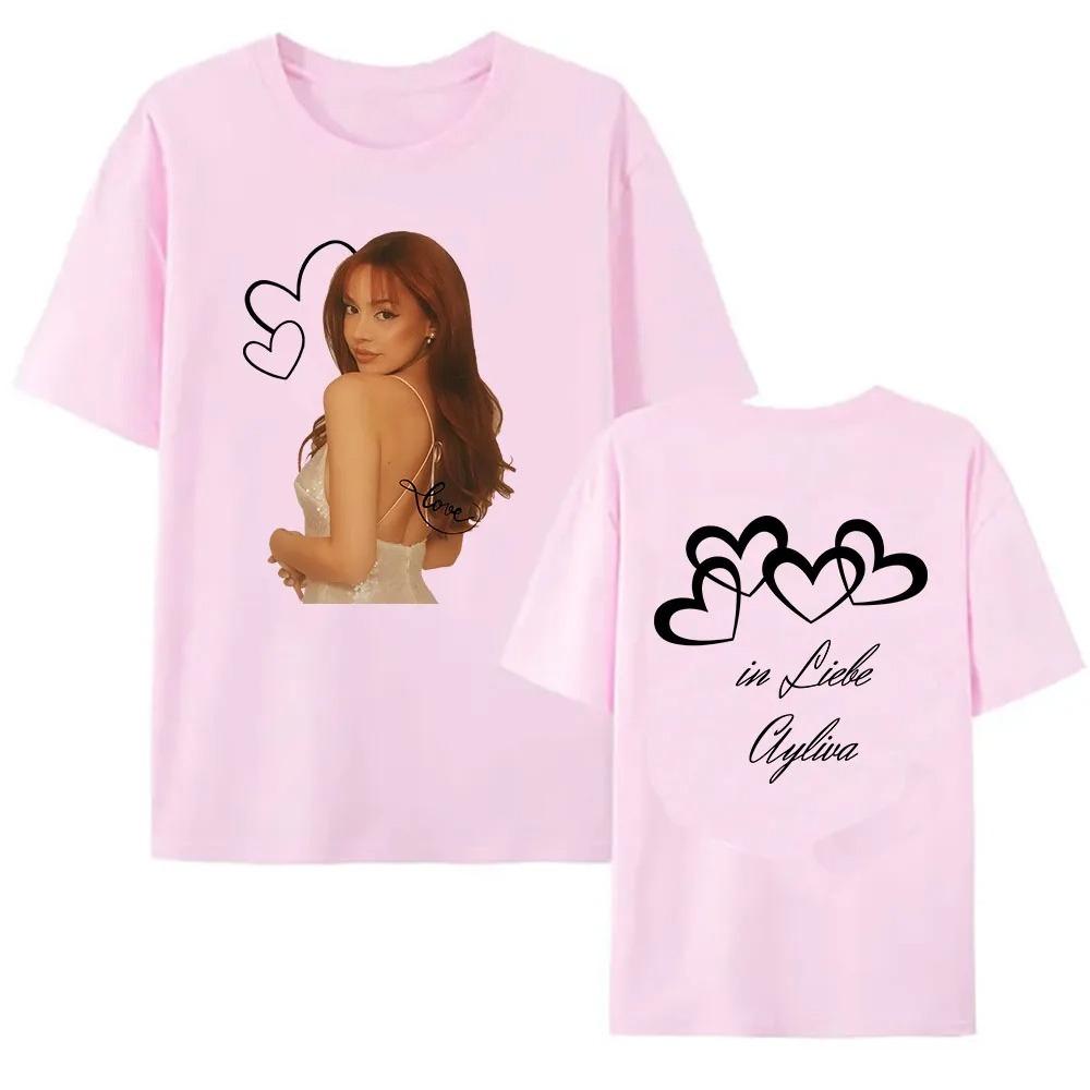 

Die Ayliva Tour 2026 Tshirts Short Sleeve Cotton O-neck T-shirt High Quality Cotton Unisex Tee-shirt Streetwear Camisetas M