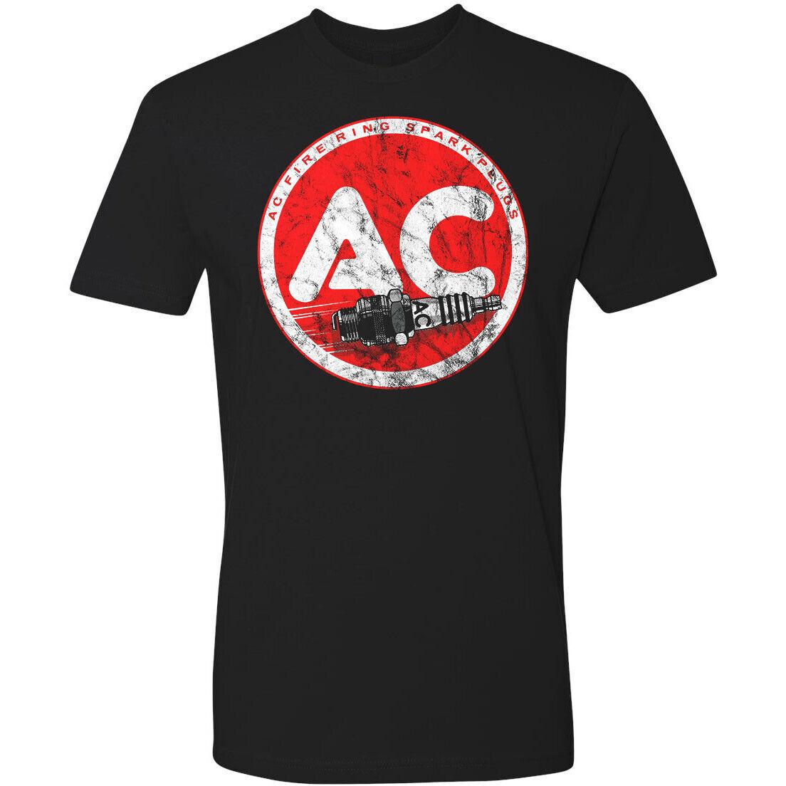 Retro Hot Rod Tee T Shirt AC Apark Plug garage Speed Shop Fire RIng S
