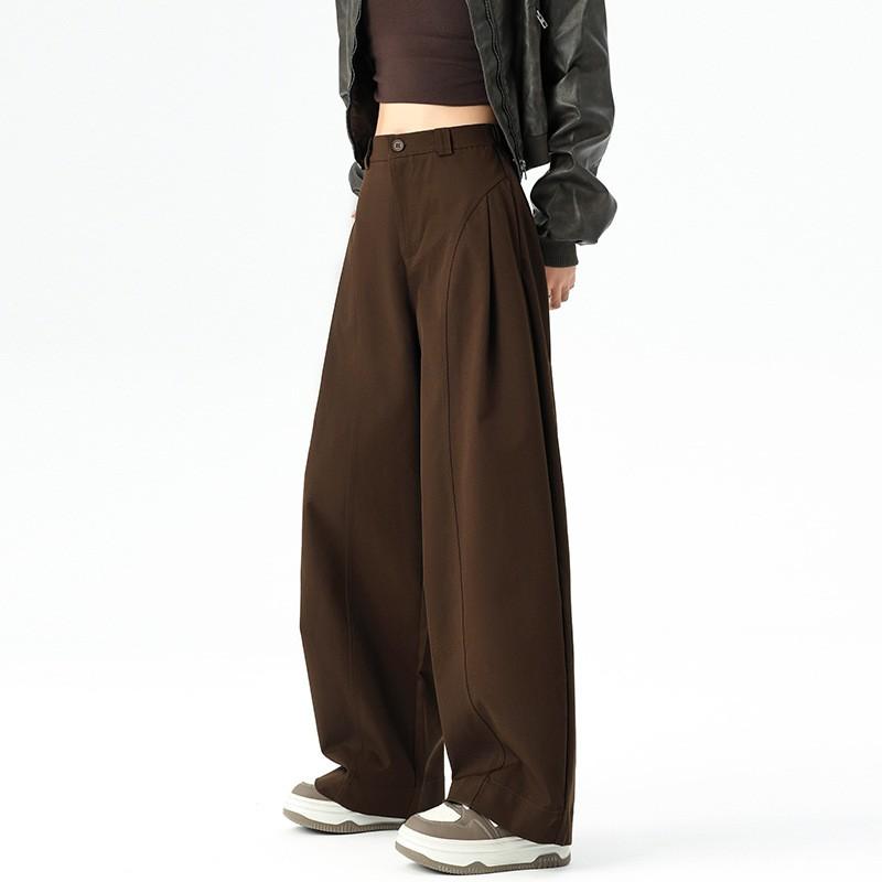 Womens High-Waisted Wide-Leg Trousers 2026 Casual Loose Pants