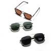 Sunglasses Men Retro Style Metal Frame Sun Glasses Double Bridge Driving Uv400 Eyewear Hombre