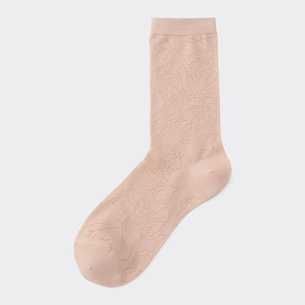 

Носки GU by Uniqlo Crew с прозрачным цветком