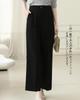 Yino Pants with Elastic Waist and Center Loose and and Elegant for Perfect for Casual Office or Commuting Women's Wide-Leg Press, Leg-Lengthening,