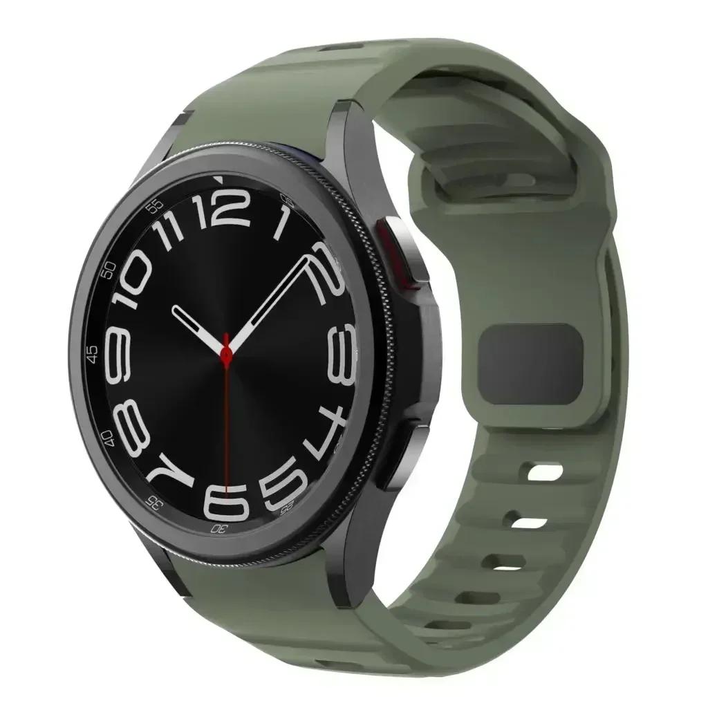 

Silicone Strap for Samsung Galaxy Watch 7 6 5 4 40mm 44mm 6 4 Classic 43mm 47mm Sports Bracelet for Galaxy Watch 5Pro 45mm Band watch 4-4Classic оливковий колір
