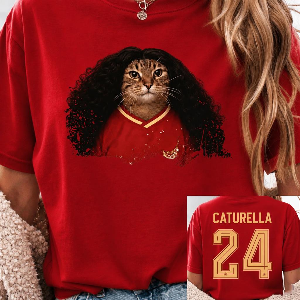 Cucurella Cat Viral Meme 24 Printed 2026 Spain Soccer Fan T Shirt Cotton Unisex Unisex Wounisex Kids Tshirt Y2k Fashion Gift Tee