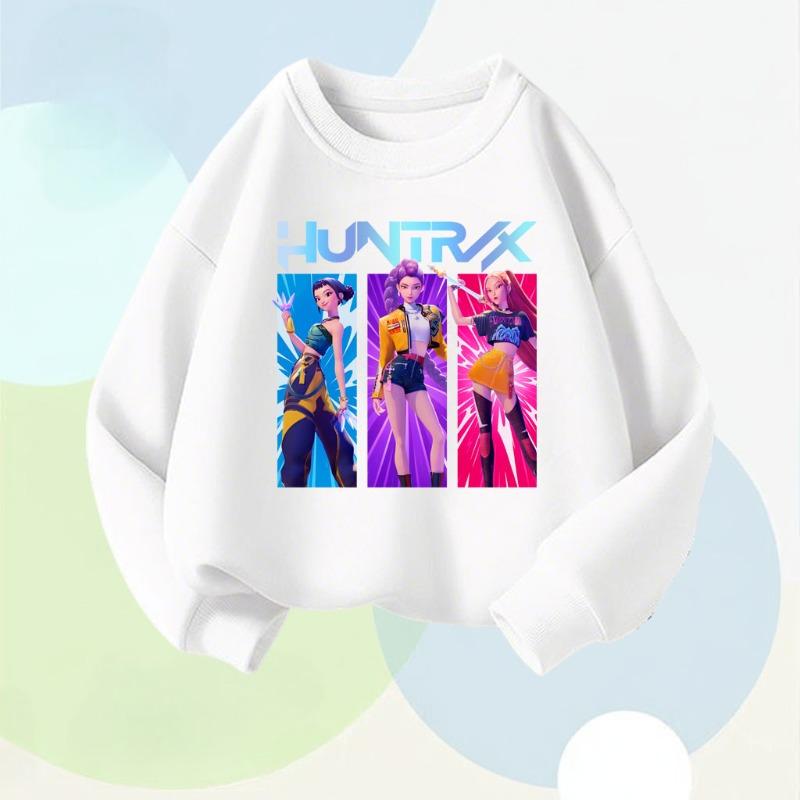 Primăvară stil nou topuri cu mânecă lungă pentru copii K POP imprimeu desene animate pulovere casual pentru fete hanorac cu gât rotund pentru copii top respirabil