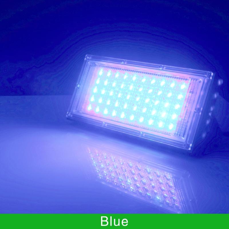 50W LED RGB Flood Light Lamp AC 220V Outdoor Floodlight IP65 Waterproof Reflector Led Spotlight  Red Green Blue Garden Lighting