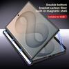 Luxury Business Carbon Fiber Texture Wireless Charger Case for Samsung Galaxy Fold 8 Fold 8 Ultra Hinge Matte Shockproof Anti Scratch Protection Cover