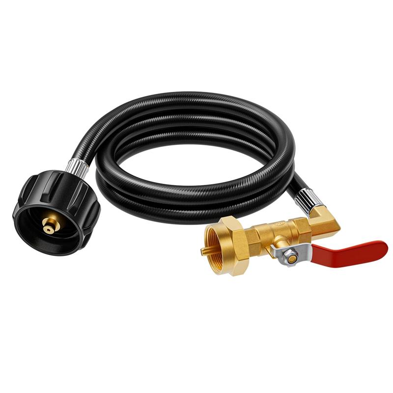 

A95I-Propane Refill Adapter Hose For 1 Lb Tanks, 3.5 FT Length Includes Safety Shutoff Valve