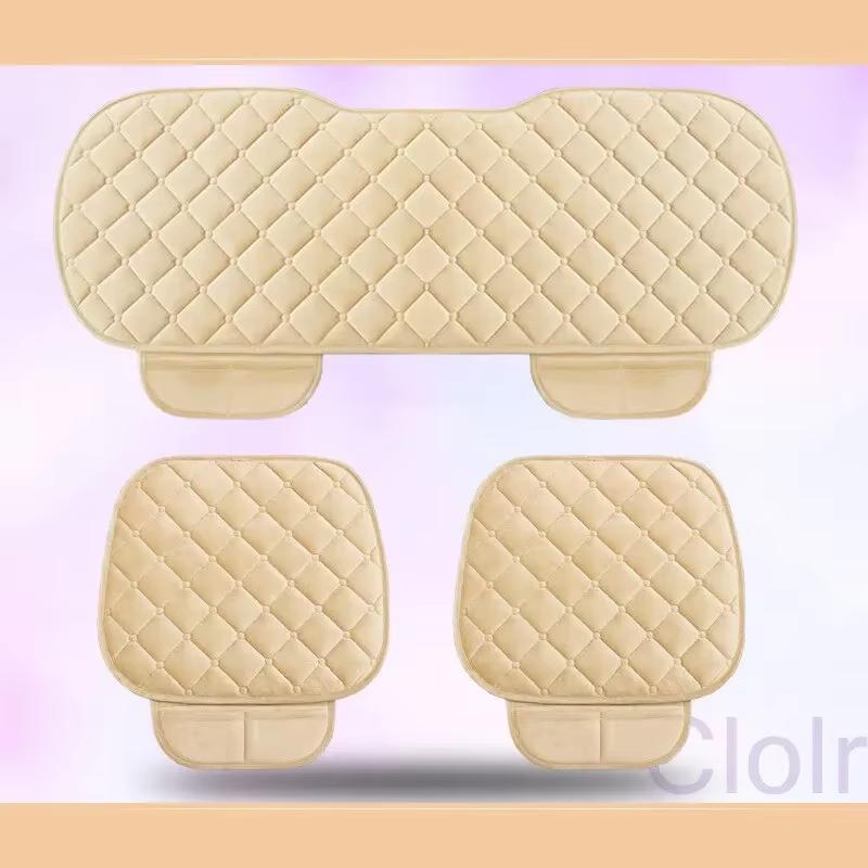 Universal Anti-slip Warm Winter SUV Car Seat Cover Cushion Front Rear Flax Cushion Breathable Protector Mat Pad Auto Accessories