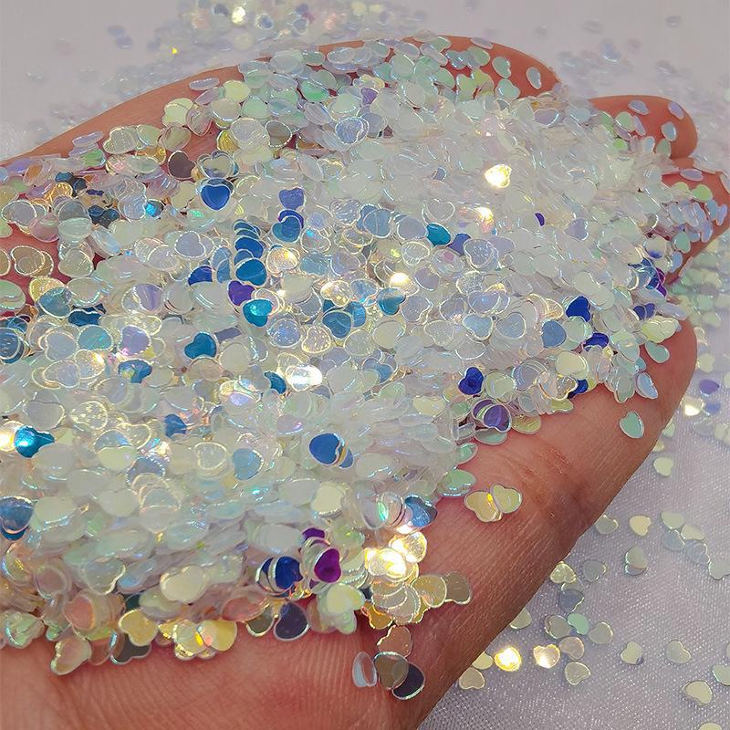 

Прозрачный точечный золотой блестящий макияж для глаз и украшения ногтей с блестящими бусинами для поделок своими руками 3mm Heart - 10g/bag прозрачный/золотой