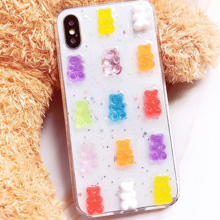 Cute Colored Candy Bear 11promax/11/11plus Mobile Phone Case Apple 11 Epoxy 11Pro