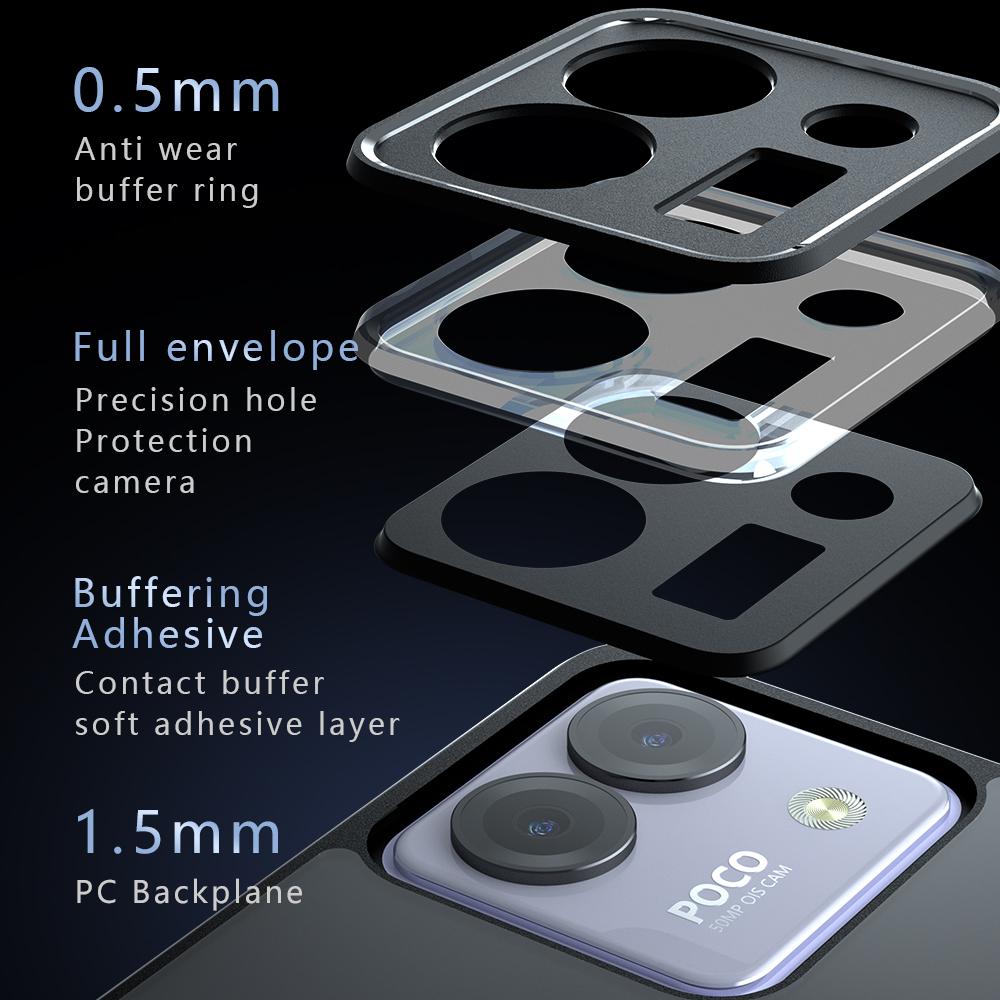 For Xiaomi Poco M7 Pro 5G Case TPU+PC Shockproof Clear Phone Cover