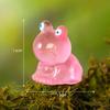 6pcs Mini Frogs Glow At Dark Fairy Garden Miniatures Decoration Luminous Frog Vivarium Micro Landscape DIY Accessories