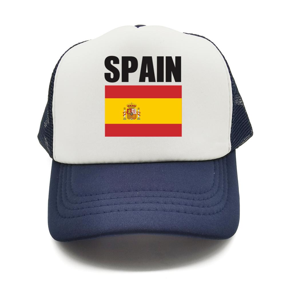 Flag Of Spain Baseball Cap For Women Unisex Country Proud Mesh Net Trucker Hats Summer Breathable Snapback Dad Gift Caps