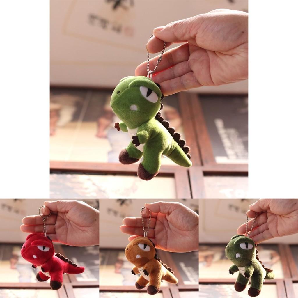 Adorable Plush Dinosaur Keychain Soft Stuffed Toy Mini T-rex Cute Doll 12cm