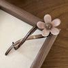 Elegant Flower Hairpin for Women Girl Simple Solid Plastic One Word Twist Clip Hairpin Shark Clip Headwear Hair Style Accessorie