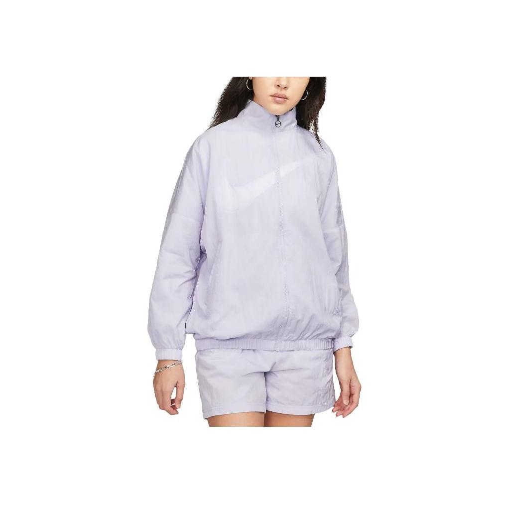 

Женская однотонная куртка с воротником-стойкой на молнии Nike, фиолетовая DX5865-536 L