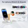 4-in-1 Magnetischer Kabelloser Ladeständer für iPhone 16 15 14 13 Pro Max Watch 1-9 AirPods Schnellladestation Handyhalter