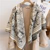 122*128cm Oversized  Imitation Cashmere Wrap with Tassels, Floral Travel Blanket Cape Pashmina Shawl for Women, Versatile scarf
