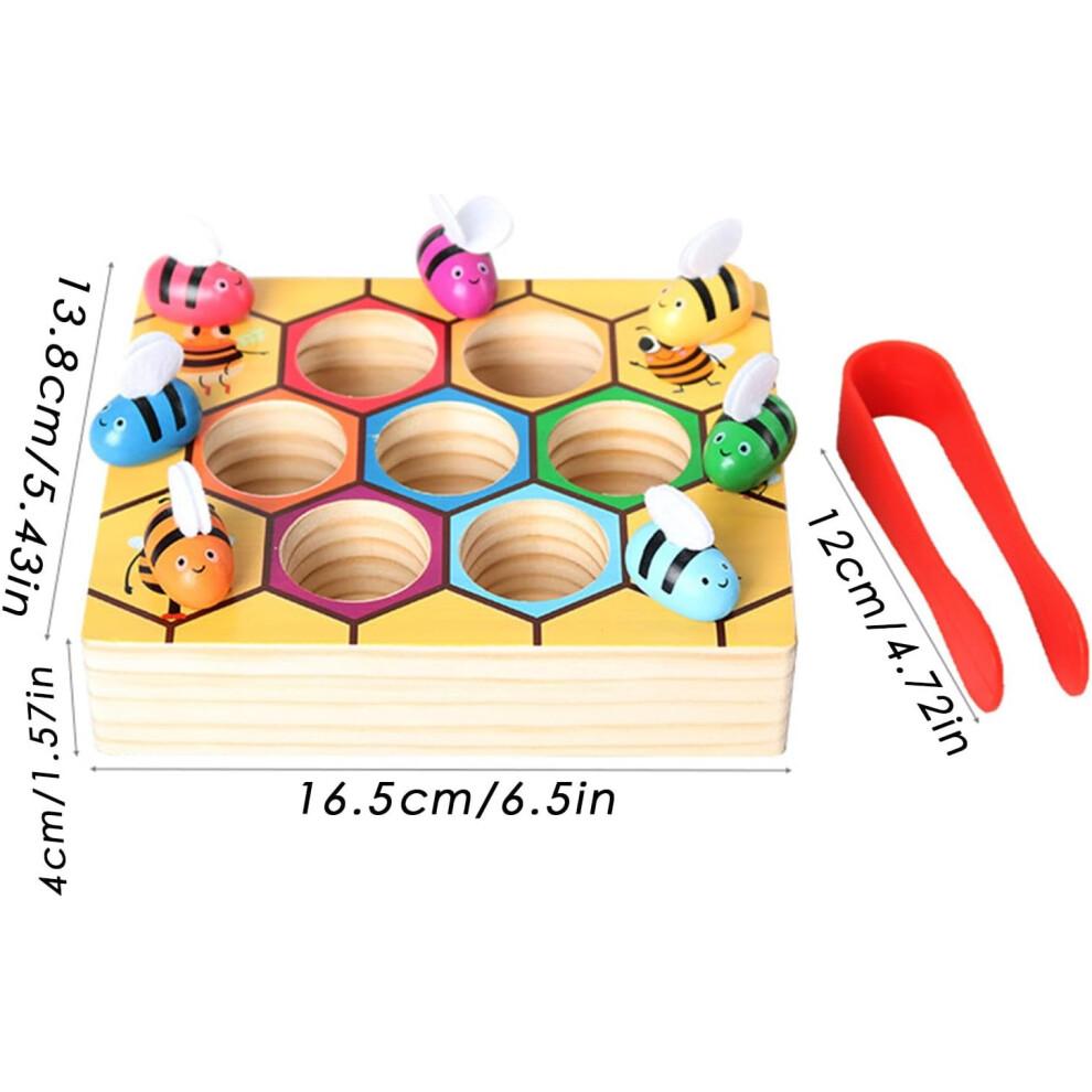 Color Sorting Sensory Toy  Bee Trap Color Recognition Game, Learning Toy for Kids Ages 3 Girls Kindergarten Preschool Home