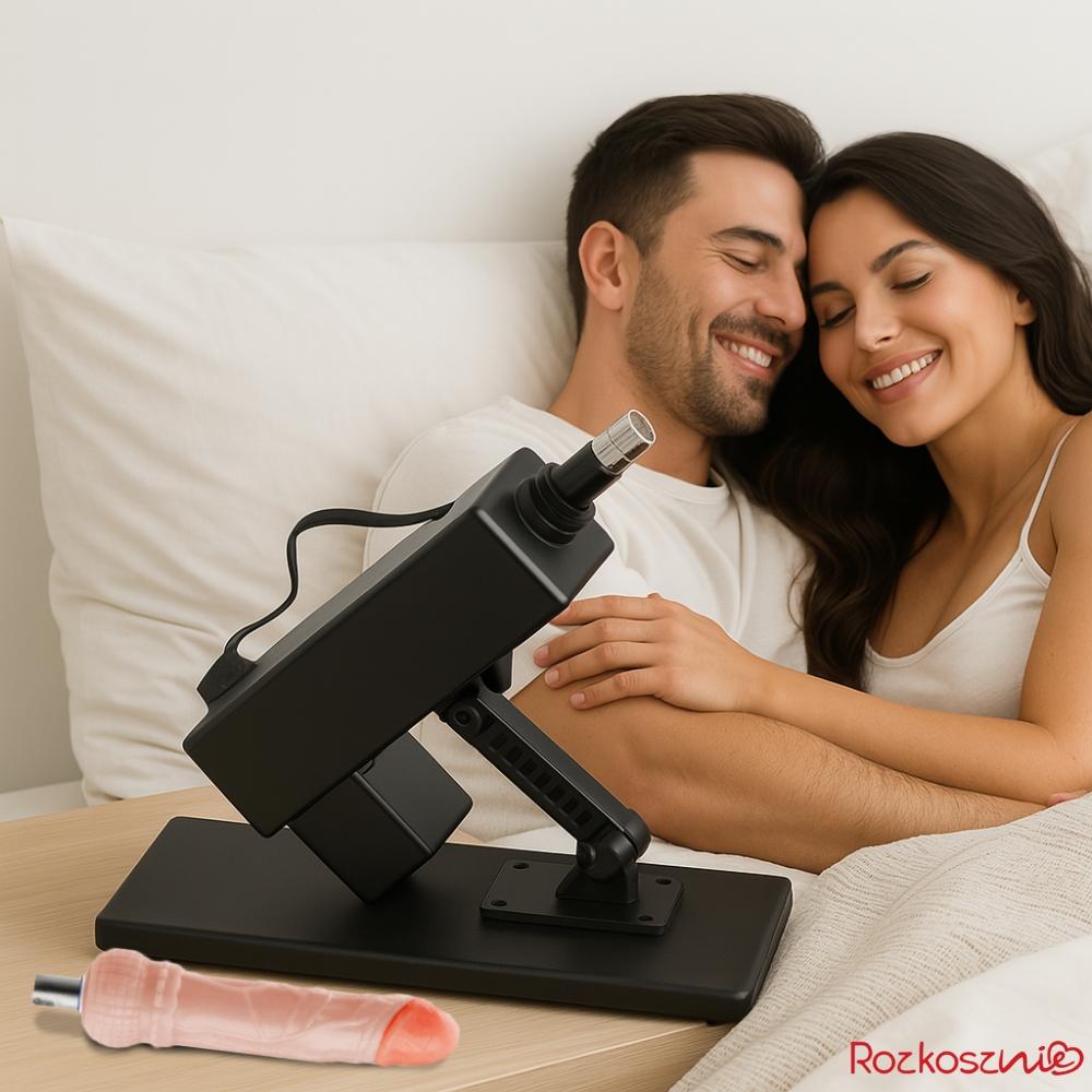 Sex machine with 3x penis dildo anal vibrator adjustable 420 movements masturbator