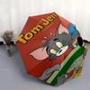 1pc Tom Jerry Automatic Folding Umbrella - Compact 8-Rib Design, Durable Plastic & Iron1461L
