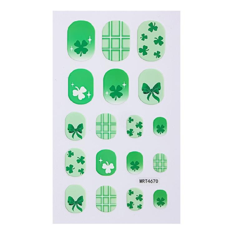 User Friendly Waterproof Nail Stickers For Kids Cartoon Four Leaf Simple Apply Multiple Designs Fun Nail Decals