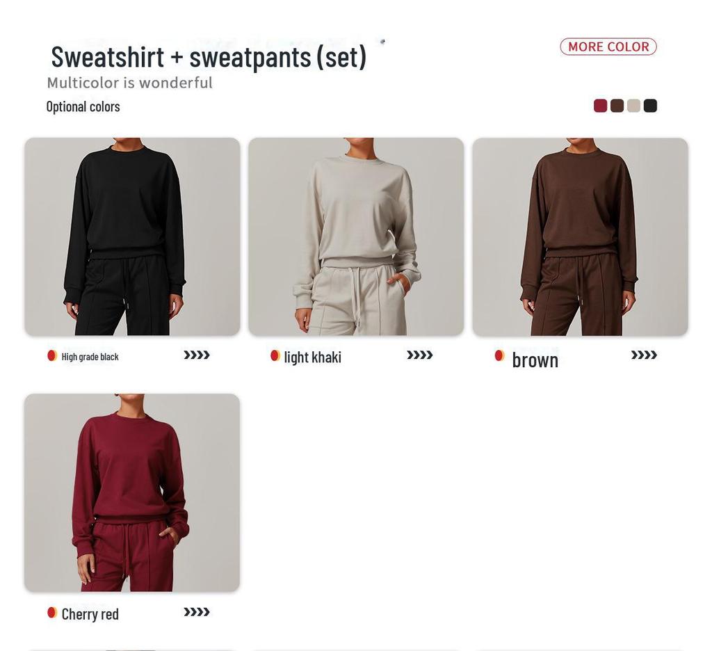 Zechuang Women's High Waist Wide Leg Casual Sports Sweater Suit - Slim, Long Sleeve, Comfortable for Running & Fitness, Style 8933
