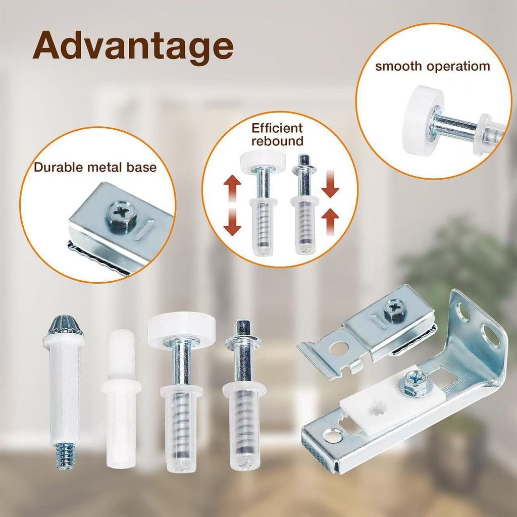 Folding Door Hardware Set With Metal Top Rollers For Home Renovation