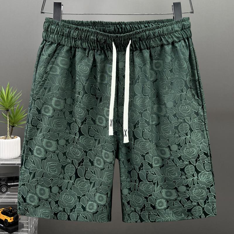 

Большие размеры летние шорты мужские эластичный пояс повседневные шорты летняя одежда 7XL(98kg-105kg) зелёный