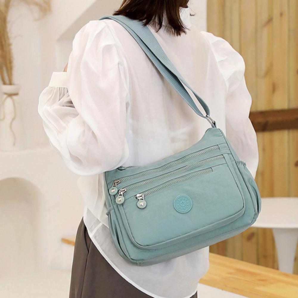 Korean Fashion Simple Generous Large Capacity New Women's Bags Shoulder Crossbody Bag Solid Color Casual Lightweight