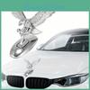 Car Shaped Eagle Silver 1pc Ornament With Waterproof Selfadhesive And Rustproof Engine Hood Eagle Stand Chrome Plated Car Decoration