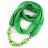 9 Colors Beads Pendant Scarf Unique Resin Beaded Necklace Scarf Boho Style Thin Breathable Scarf For Women