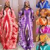 European & American Retro Ethnic Style Print Cloak Dress 8903 - Short Sleeve Women's Clothing