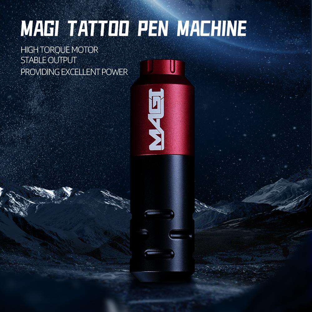 MAGI Tattoo Machine Professional Rotary Tattoo Pen Powerful Motor RCA Connector Permanent Makeup Tools Machines 10000rpm 4.0mm Stroke for Body Art