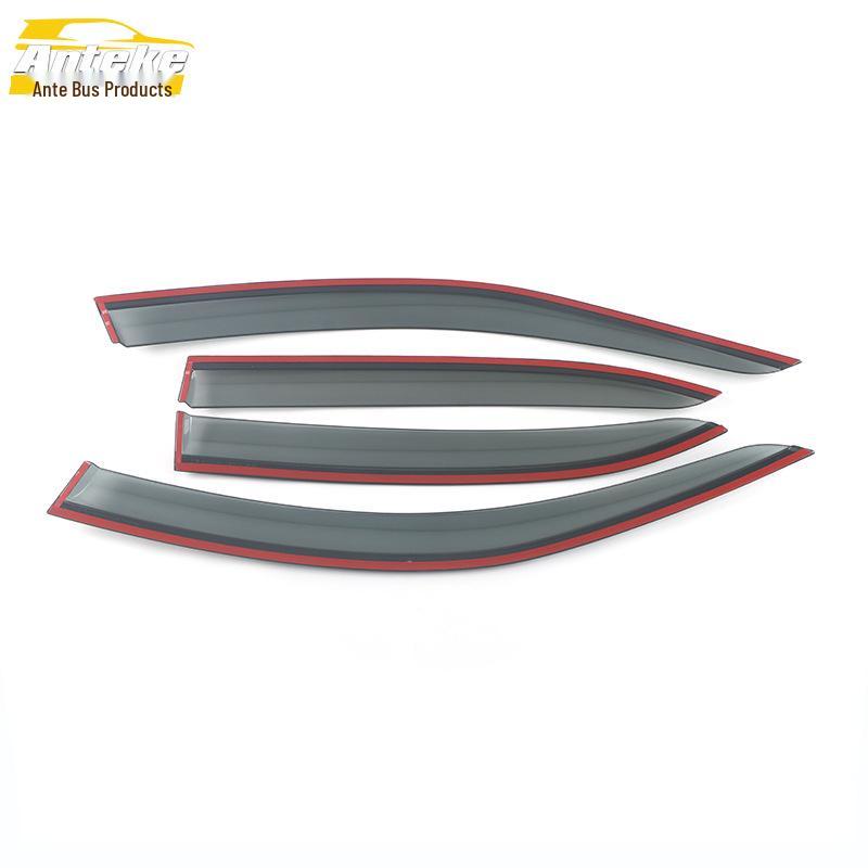 16-18 Bora/Bora Legend Stainless Steel Rain Guards with 3D Bright Strip Exterior Stickers