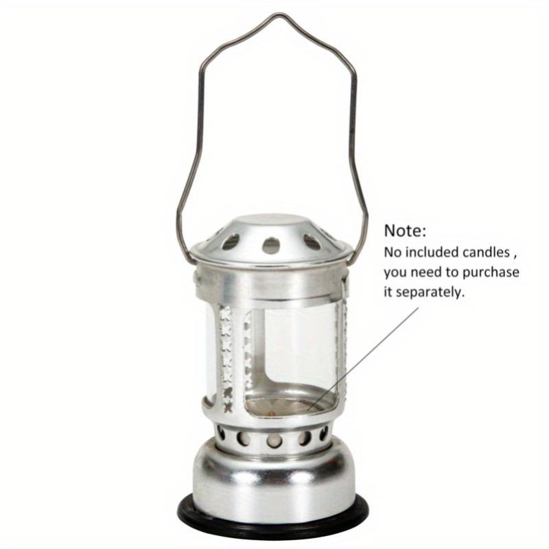 1PC Candle Lantern Mini Bright Aluminium Alloy Brass Night Fishing Hanging Candle Lamp Outdoor Camping Angling Candle Lamp