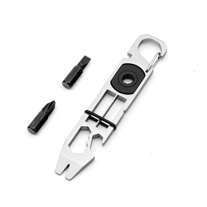 Multitool Steel Keychain Bottle Opener Keychain Clip Key Holder Keychain Clip Key Hook Outdoor Camping Buckle Keychain